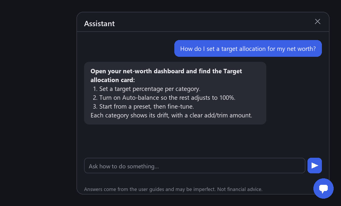 Ask the assistant: a help chatbot for every screen